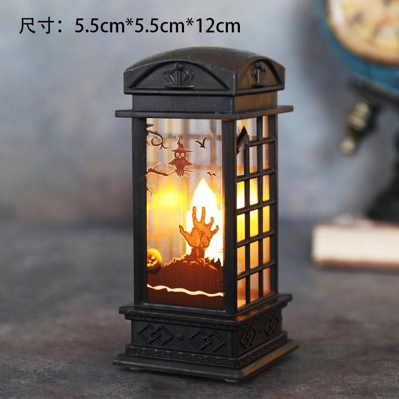 Halloween Simulation Flame Lamp Small Oil Lamp Decorative Prop for Bar Desktop Ornaments|Home Decor & Lighting