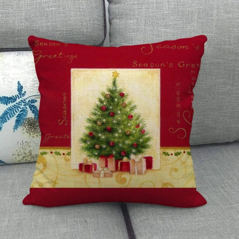 Festive Cartoon Linen Pillow Covers for Couch & Sofa|Home Decor & Pillows