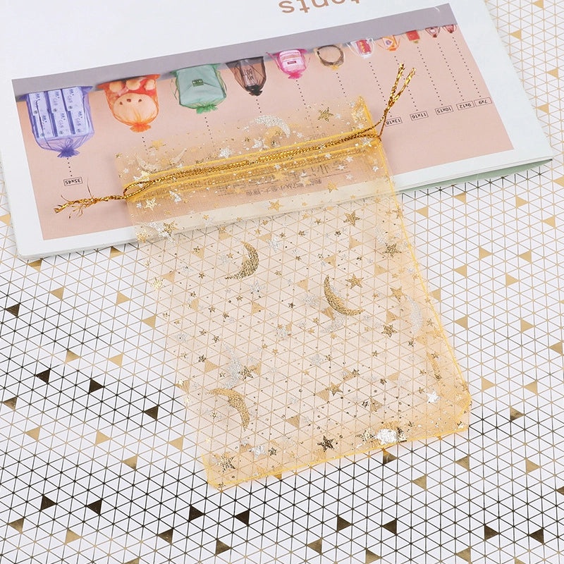 Elegant Star and Moon Organza Wrapping Bags for Daily Gifts|Gift Wrapping Supplies