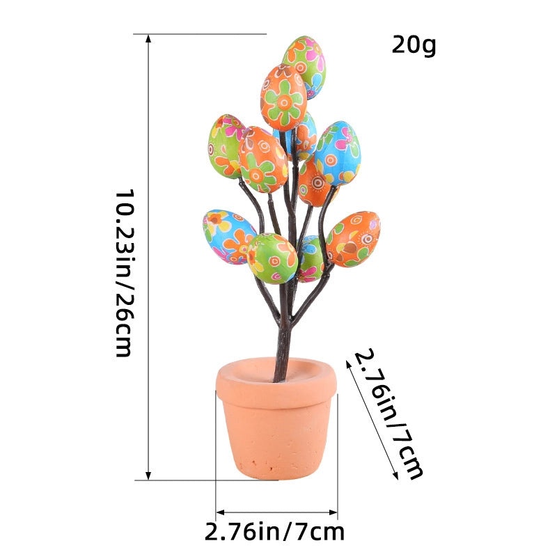 Vertical Hanging Easter Egg Pot 2024 Cartoon Print Decorative Table Ornament|Home Decor Easter Decorations