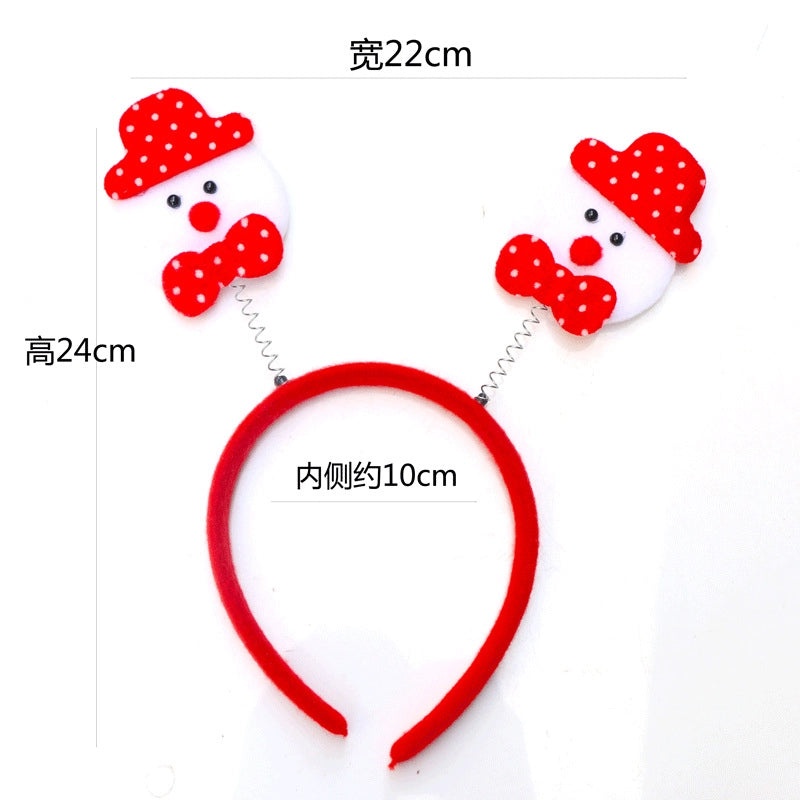 Festive Christmas Hairband with Santa Snowman and Reindeer Antlers for Kids Party Wear|Christmas Accessories