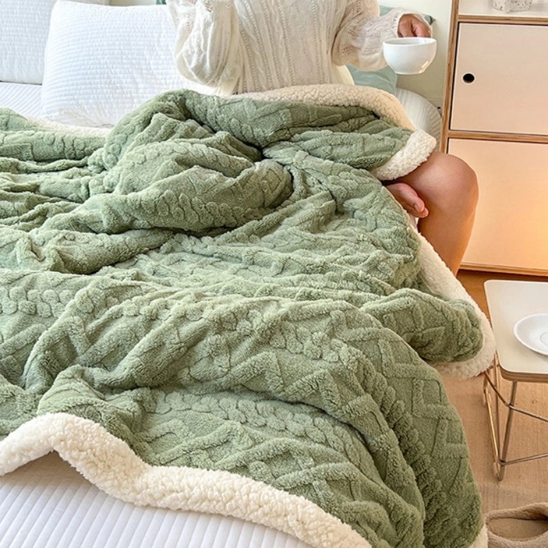 Cozy Soft Solid Color Polyester Throw Blanket|Home & Living Textiles