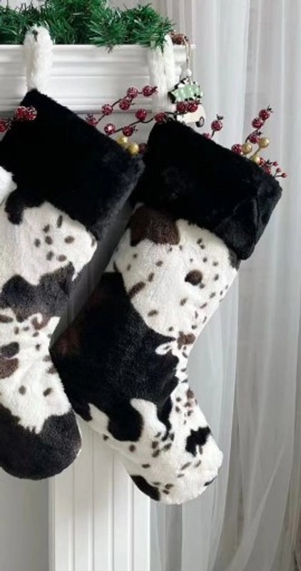 Cute Cartoon Cow Christmas Socks Polyester Indoor Party Festival Wear|Festive Socks & Hosiery
