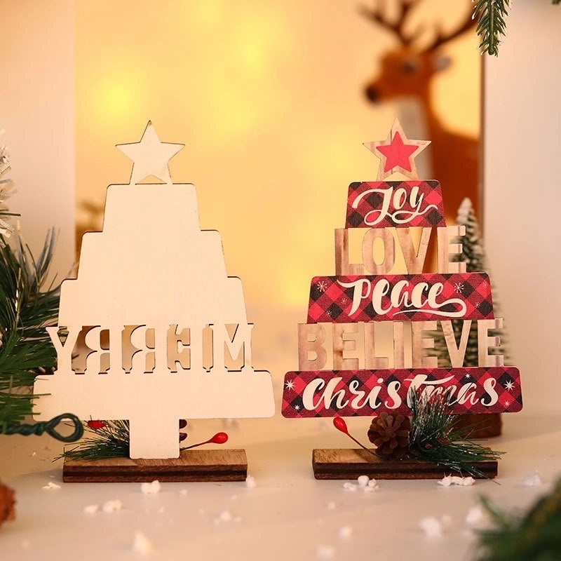 Christmas Tree Alphabet Desktop Ornament|Holiday Home Decor