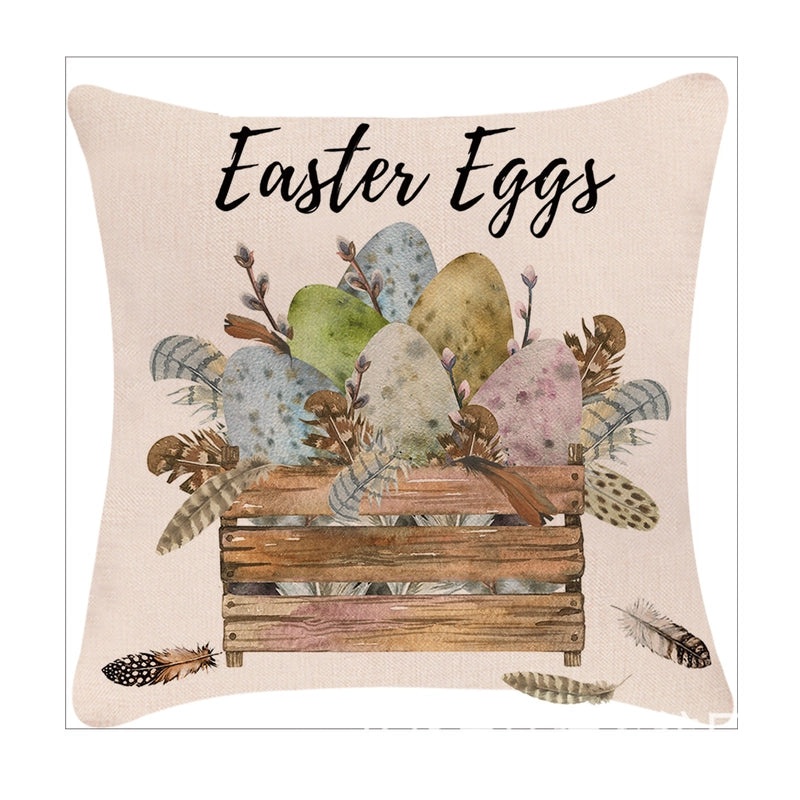 Minimalist Easter Rabbit Linen Pillow Covers for Couch and Sofa Decor | Home Decor Accessories