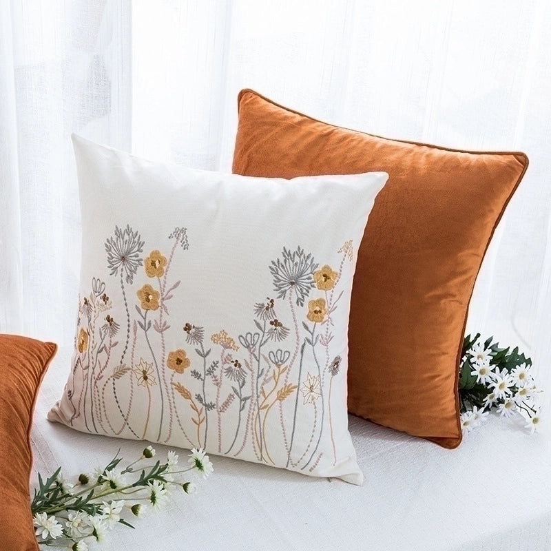 Floral Cotton Pillow Covers for Bedroom Decor|Home Textiles & Bedding