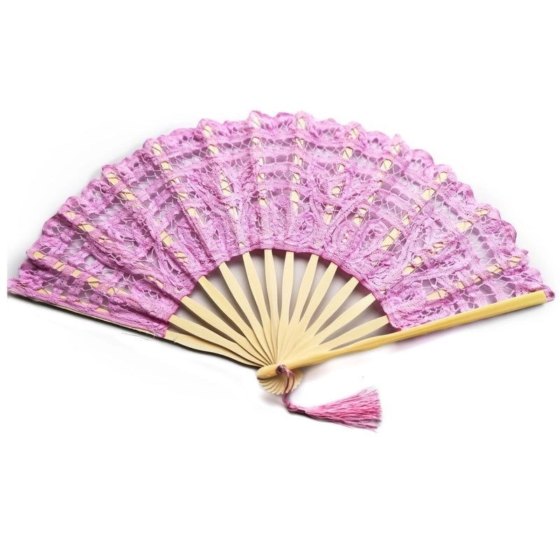 Vintage Bamboo Lace Folding Hand Fan 1 Piece|Accessories & Fashion