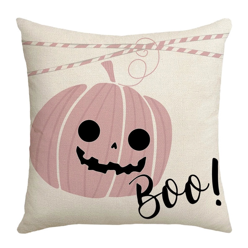 Halloween Nordic Pumpkin Ghost Linen Pillow Covers for Couch Sofa Decor | Home Decor & Pillows