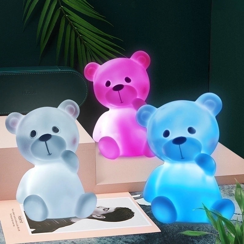 Adorable Bear Shaped Synthetic Indoor Night Light|Home Decor Lighting