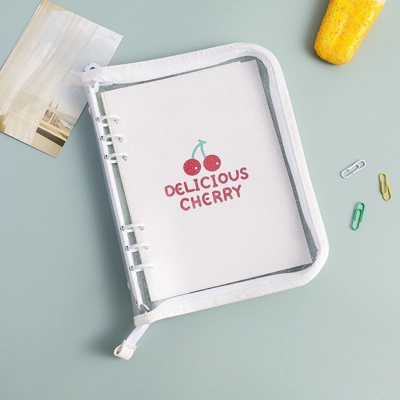 Transparent PVC Soft Shell Zippered Loose-Leaf Notebook Bag A5 A6 Style|Stationery & Office Supplies