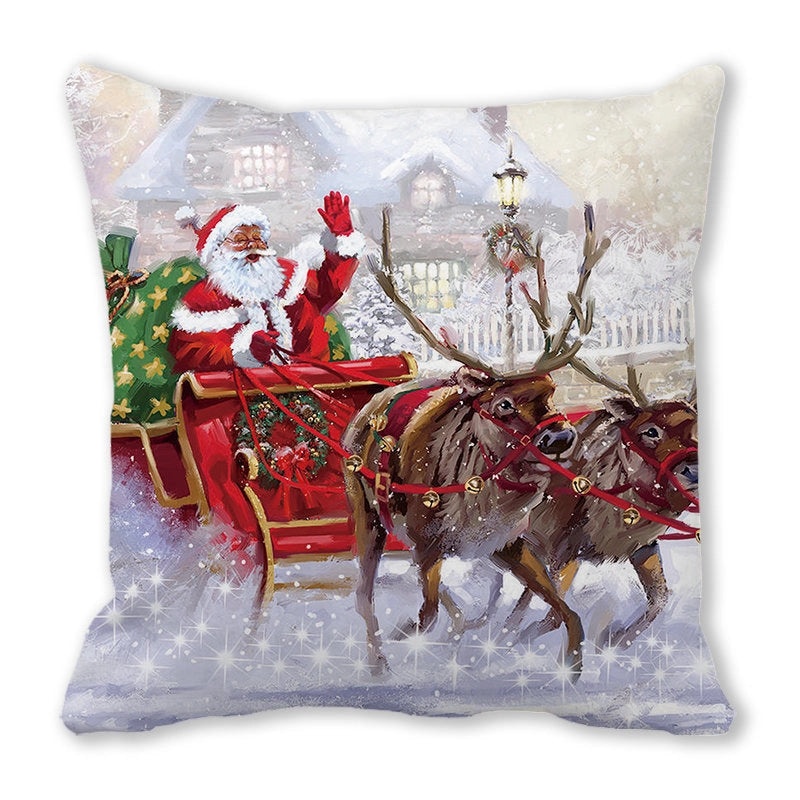 Festive Santa Pillow Covers for Couch Sofa Christmas Home Decor|Home Decor & Pillows