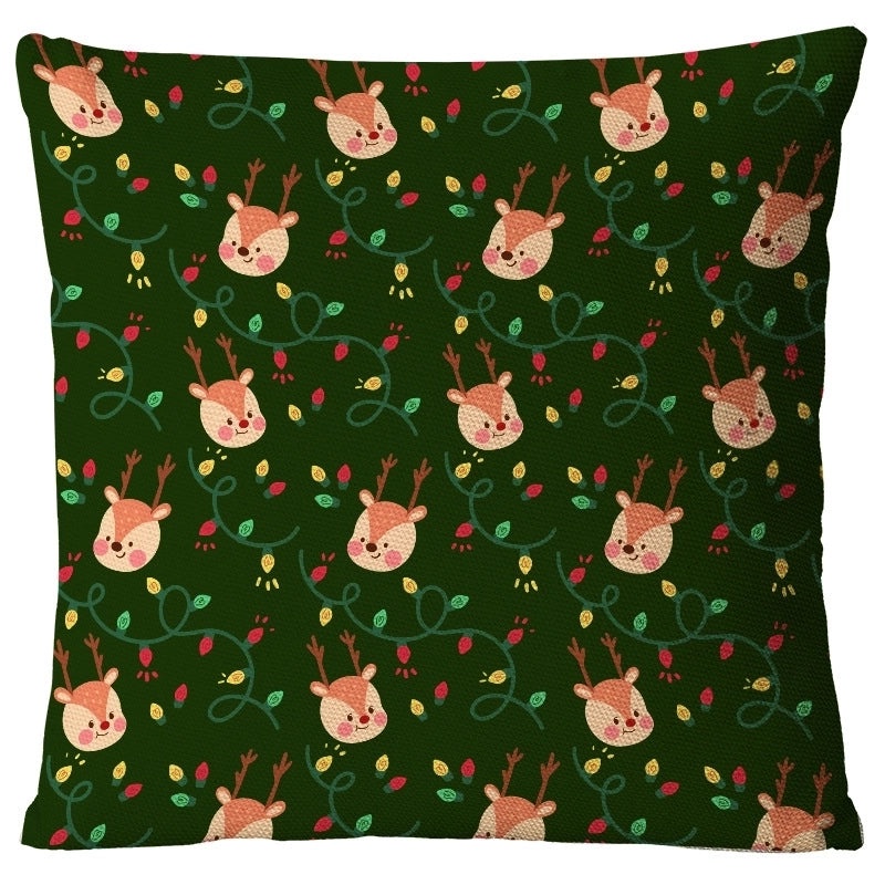 Festive Santa Snowman Linen Pillow Covers for Couch Sofa Holiday Home Decor | Home Decor & Pillows