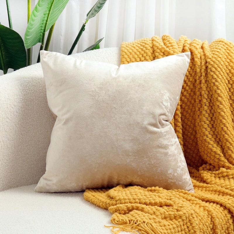 Simple Solid Color Polyester Pillow Covers|Home Decor & Bedding Accessories