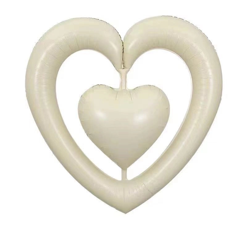 Minimalist Heart-Shaped Aluminum Foil Balloons for Festivals and Parties 25pcs Pack|Party Supplies Balloons