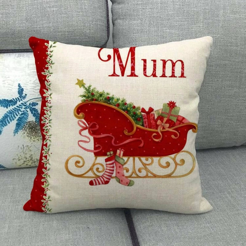 Festive Cartoon Linen Pillow Covers for Couch & Sofa|Home Decor & Pillows