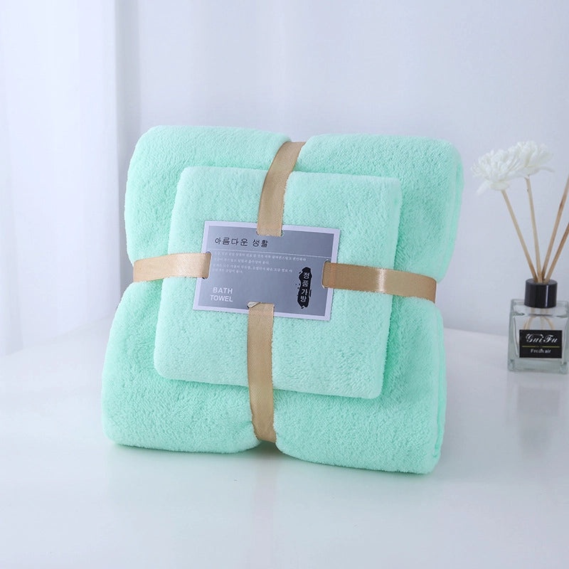 Mother and Child Quick-Dry Bath Towel Set Soft Absorbent Face and Hand Towels|Home & Living Bath Accessories