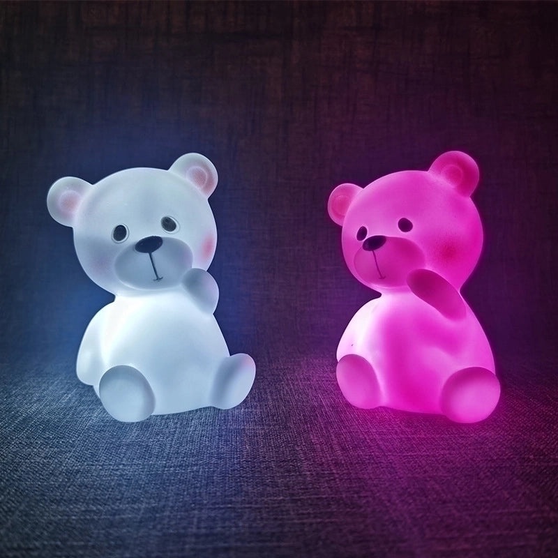 Adorable Bear Shaped Synthetic Indoor Night Light|Home Decor Lighting