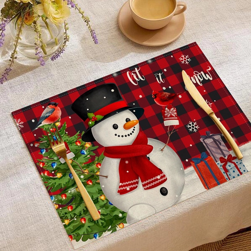 Minimalist Christmas Tree Placemat for Holiday Dining|Home Decor & Tableware