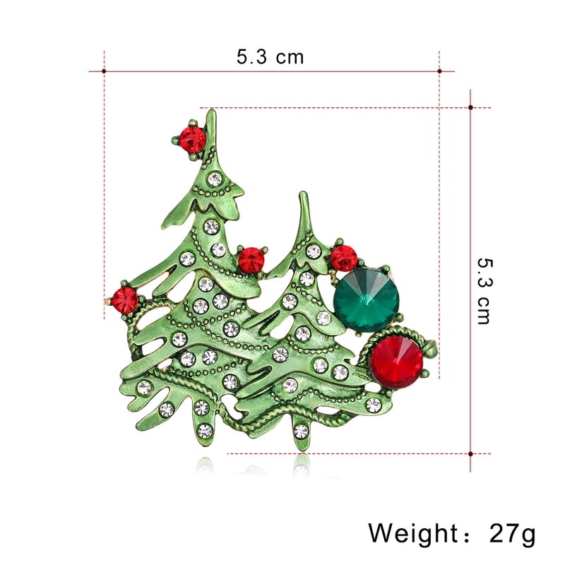 Festive Christmas Tree Rhinestone Alloy Party Accessories|Holiday Jewelry & Accessories
