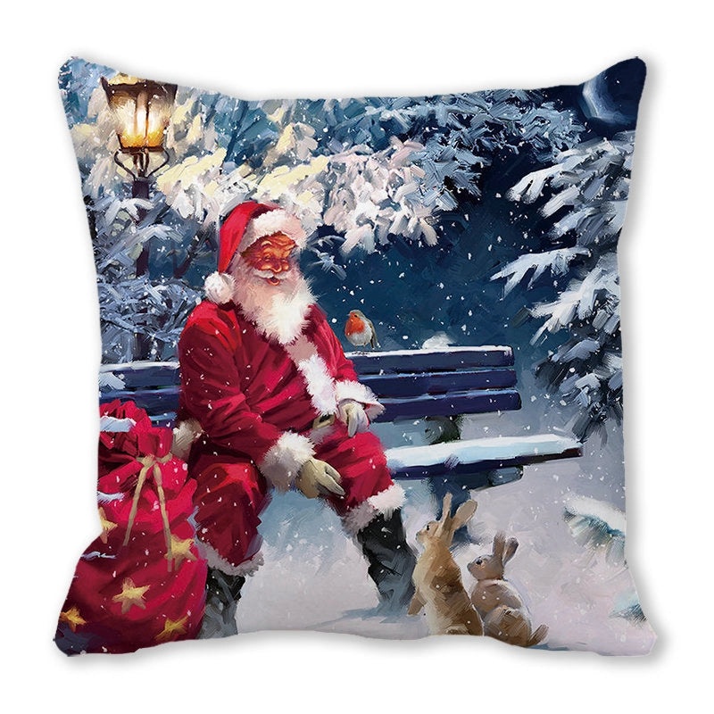 Festive Santa Pillow Covers for Couch Sofa Christmas Home Decor|Home Decor & Pillows
