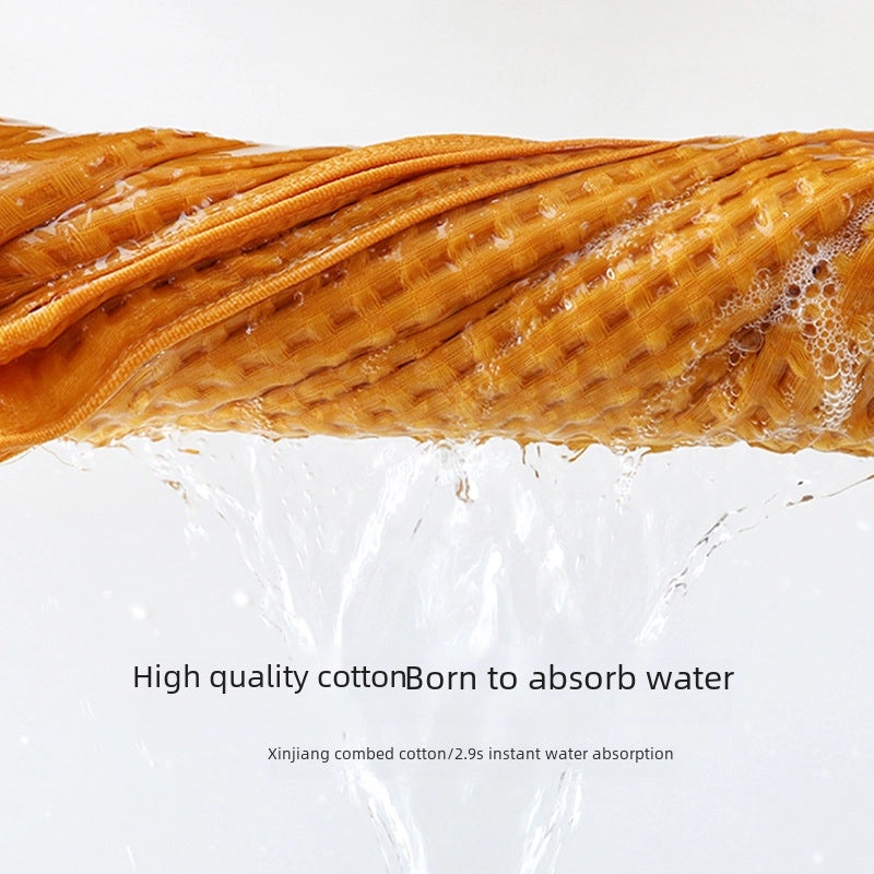 Antibacterial Pure Cotton Waffle Bath Towel for Adults | Bath Towels & Beach Towels