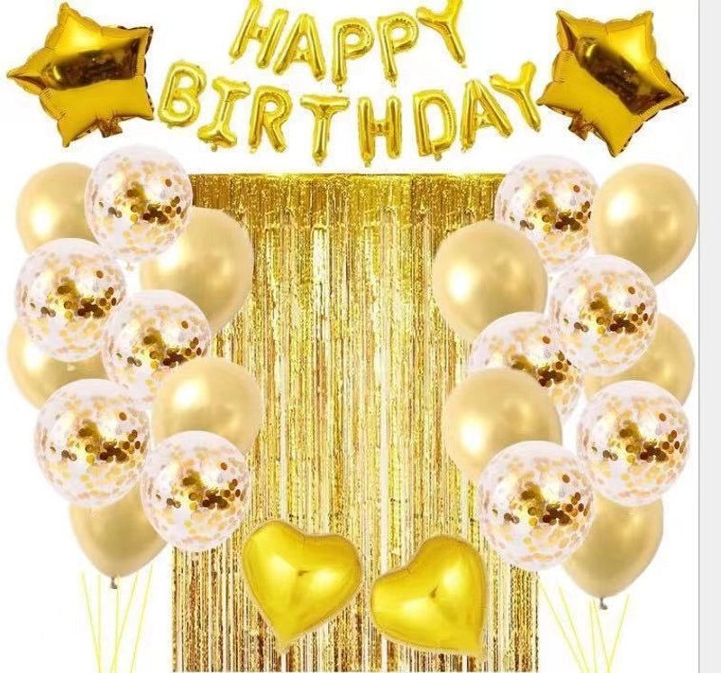 Birthday Sweet Letter Star Balloons Aluminum Foil Party Decoration Indoor Outdoor | Party Supplies Balloons