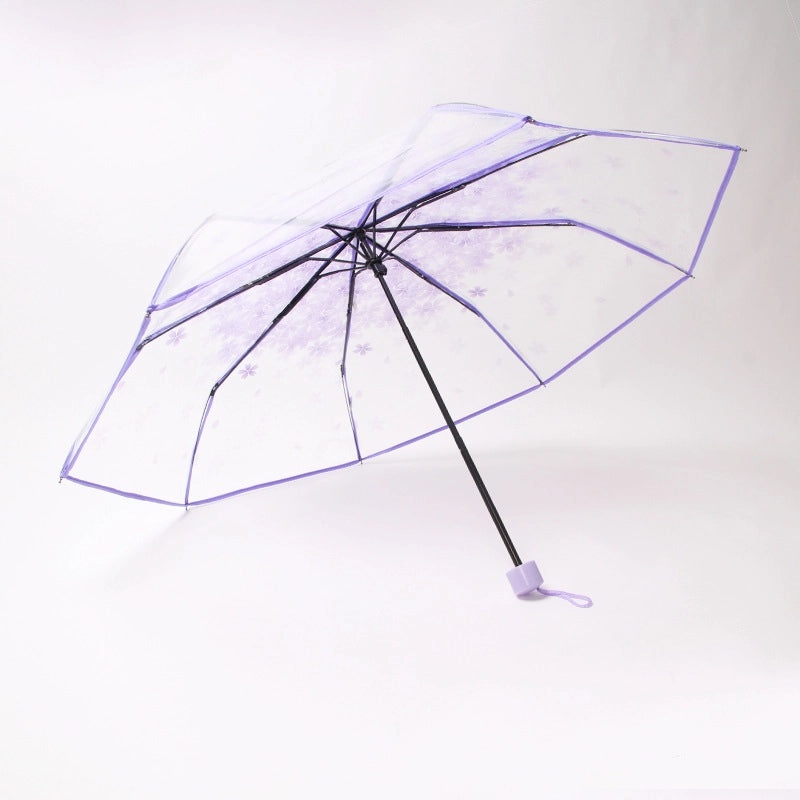 Cute Transparent Cartoon Umbrella Thickened Clear Student Rain Gear for Outdoor Photoshoot | Umbrellas & Rain Gear