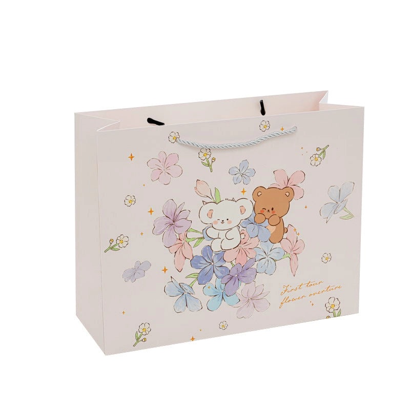 Adorable White Cartoon-Themed Cardboard for Casual Gift Wrapping|Gift Wrapping Supplies