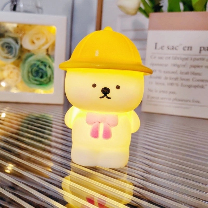 Adorable Bear and Duck Vinyl Night Lights for Indoor Birthday Decor|Home Decor Lighting