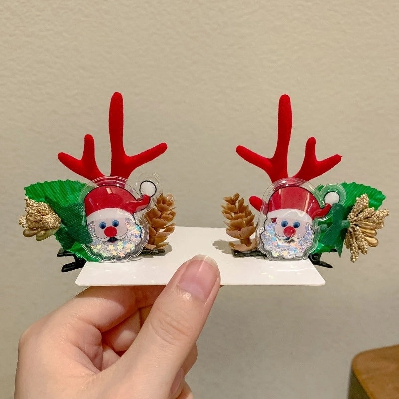 Festive Reindeer Antler Hair Clip for Daily Wear|Holiday Accessories