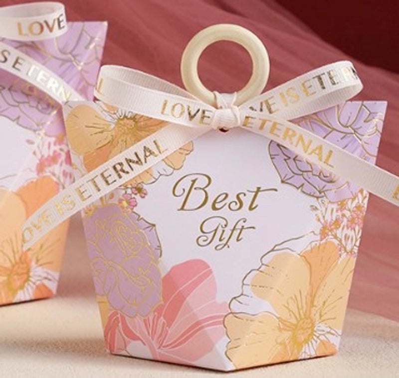 Floral Letter Paper Gift Bags for Wedding Banquets|Wedding Accessories