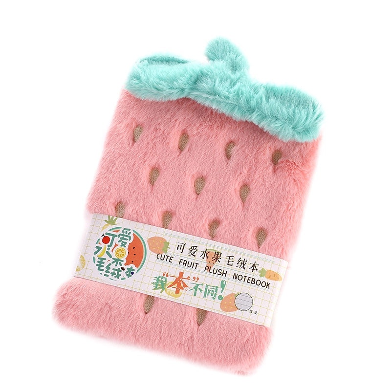 Cute Fruit Plush A5 Handheld Diary Notepad 1 Piece | Stationery & Journals