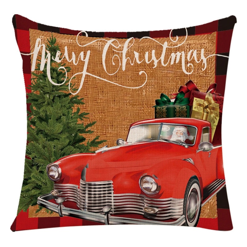 Cozy Letter Snowman and Elk Pattern Chemical Fiber Pillow Covers|Home Decor Pillows