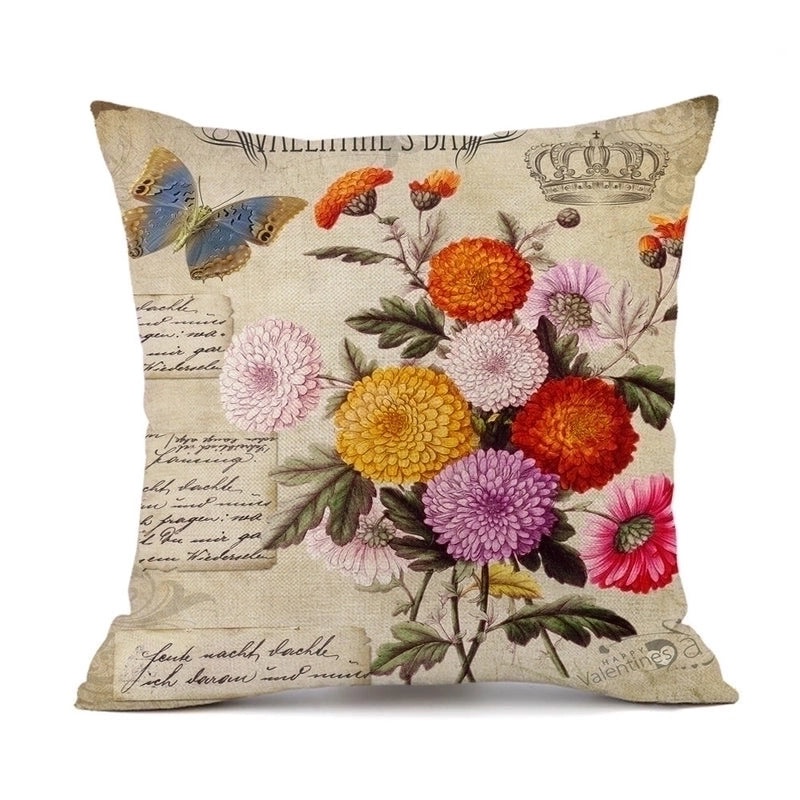 Rustic Sunflower Linen Pillow Covers|Home Decor Pillows