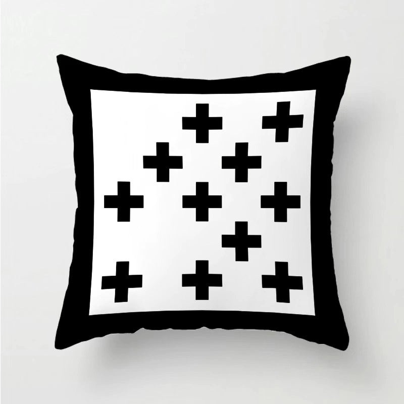Minimalist Cross Letter Velvet Perfume Bottle Pillow Cover for Couch Sofa Decor|Home Decor & Accessories