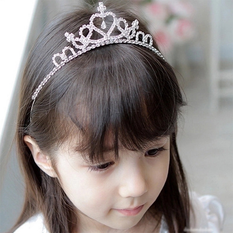 Elegant Princess Crown Hairpin with Rhinestone Inlay|Hair Accessories