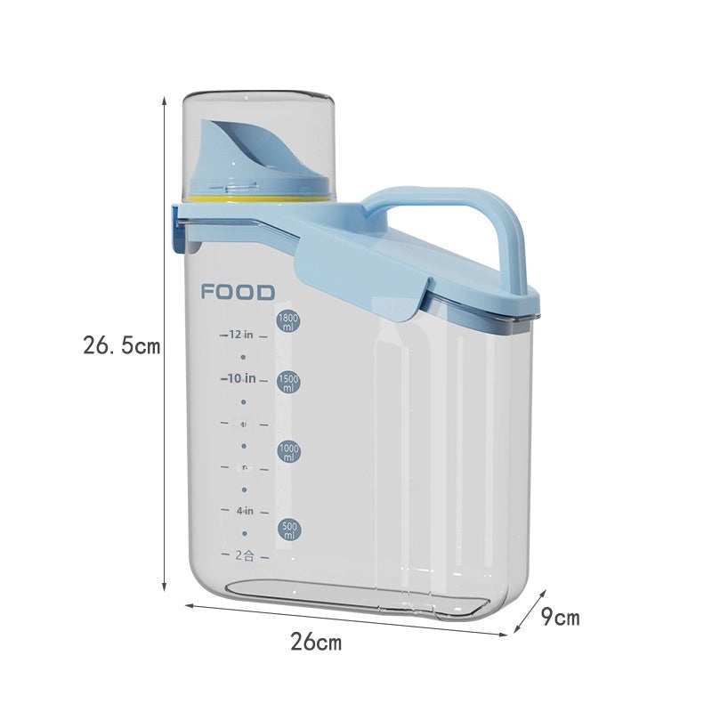 Plastic Grain Storage Jar for Cereals Noodles Beans Rice Sealed Food Grade Kitchen Container | Kitchen Storage