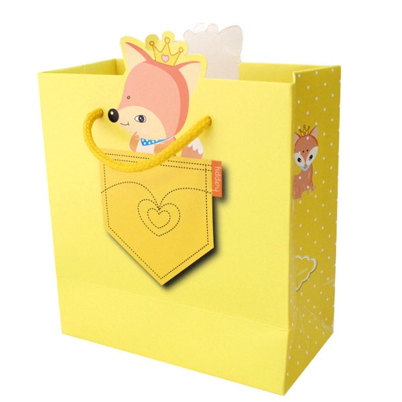 Cute Animal Cartoon Paper Gift Bags with Handles|Gift Bags & Wrapping Supplies