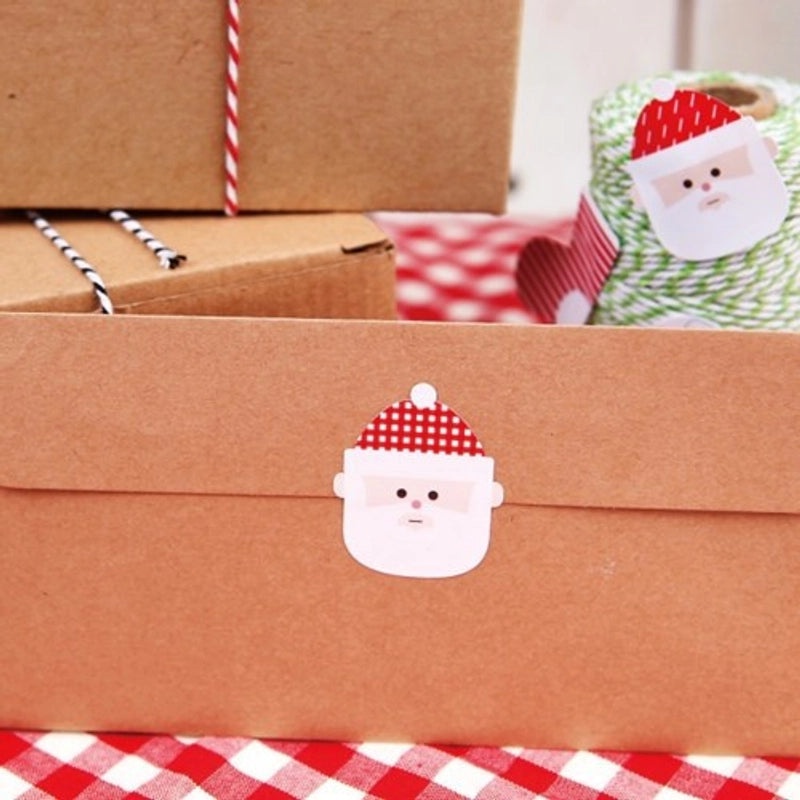 Christmas Preppy Multicolor Copper Plate Sticker for Holiday Vacation|Jewelry & Accessories