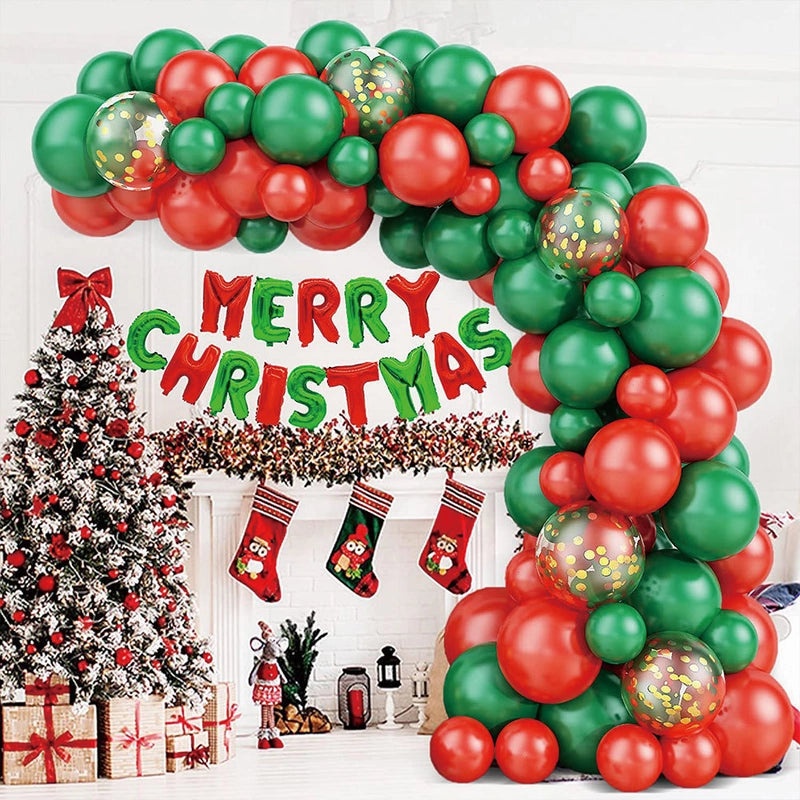 Minimalist Christmas Color Block Balloons in Aluminum Film for Holiday Decor|Christmas Decorations