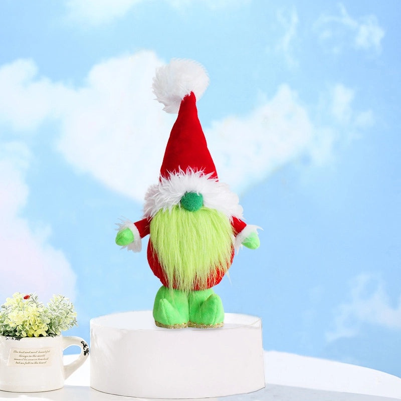 Faceless Green-Haired Monster Elf Doll Standing Figurine Cute Dwarf Decoration|Home Decor Collectibles