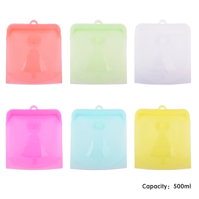 Minimalist Solid Color Silicone Freshness Protection Bag 10pcs|Kitchen Storage Bags