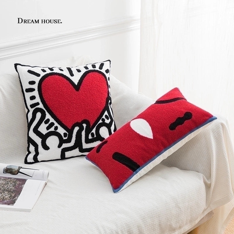 Trendy Color Block Heart Shaped Decorative Pillow Covers|Home Decor Pillows
