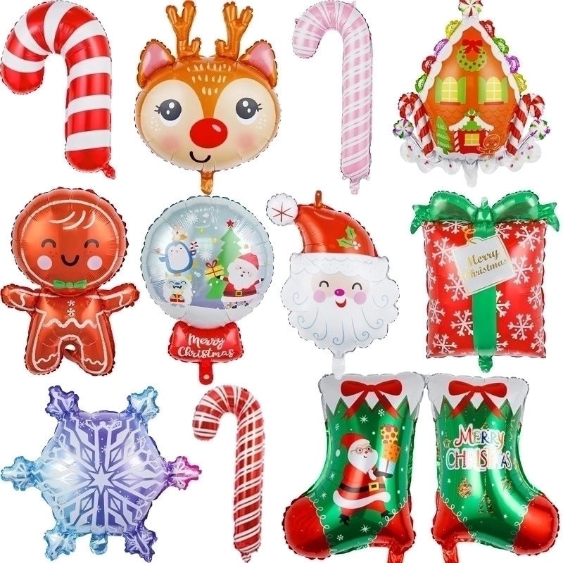Christmas Santa Claus and Reindeer Candy Foil Party Balloon | Party Supplies