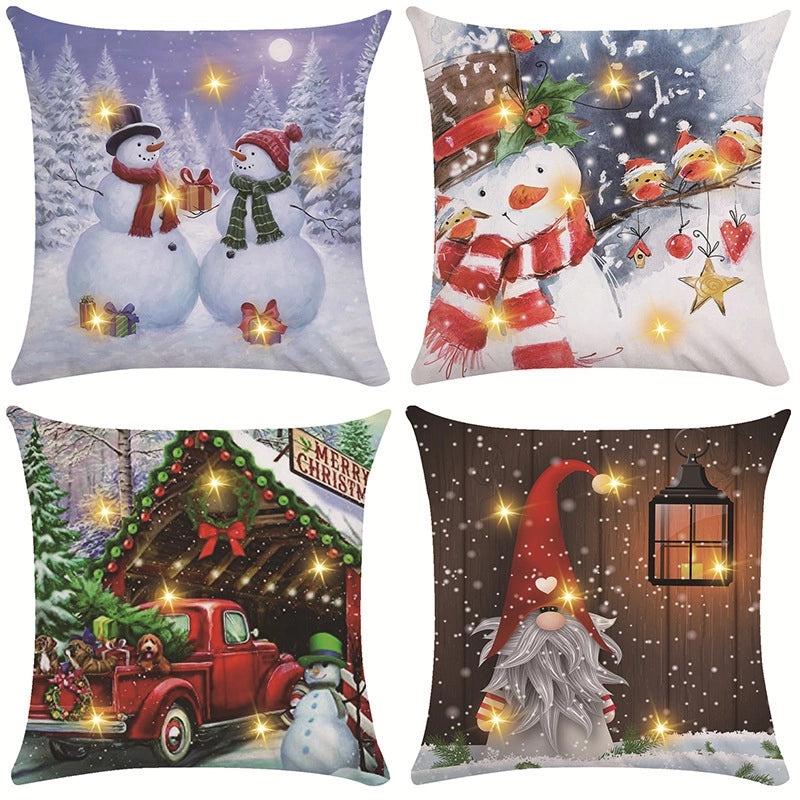 Festive Snowflake Throw Pillow Cover for Couch & Sofa | Home Decor Ornaments