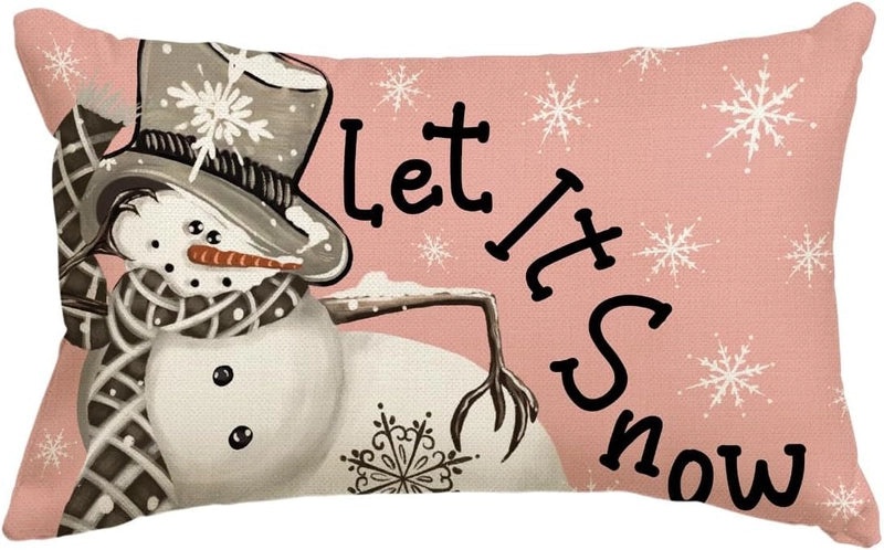 Christmas Holiday Linen Pillow Covers for Couch & Sofa | Home Decor