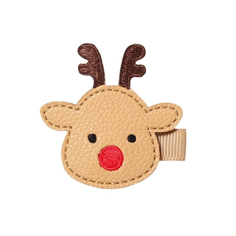 Festive Santa Gingerbread Glitter Bow Knot Hair Clip | Christmas Party Accessories