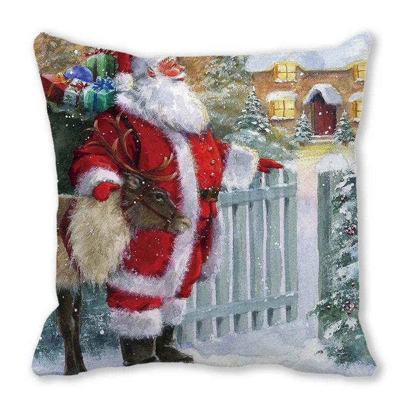Festive Santa Pillow Covers for Couch Sofa Christmas Home Decor|Home Decor & Pillows