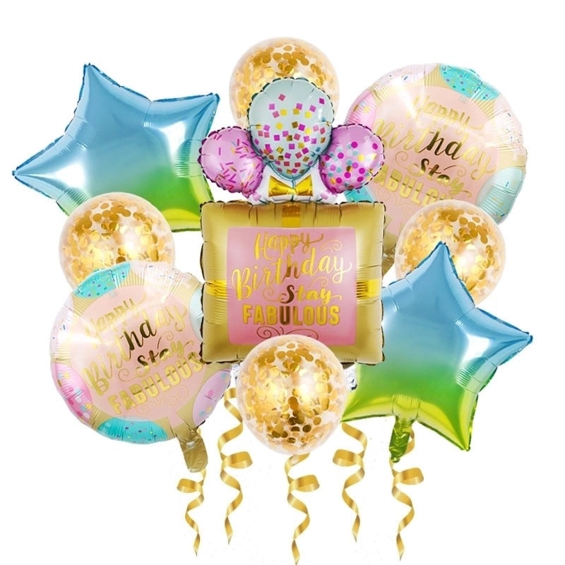 Birthday Letter Star Aluminum Foil Party Balloons Set | Party Decorations