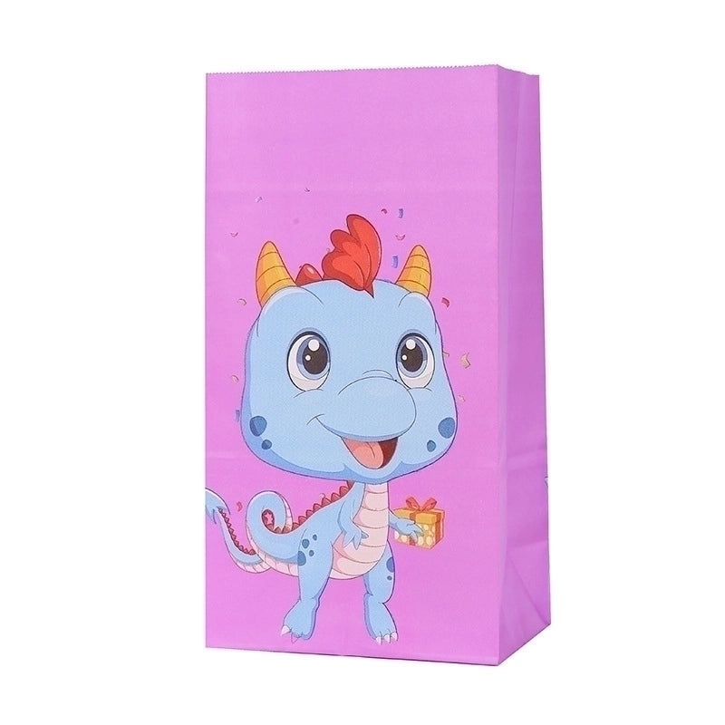 Adorable Dinosaur Design Paper Gift Bags for Festivals | Party Supplies